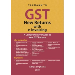 Taxmann's GST New Returns with e-Invoicing by Aditya Singhania